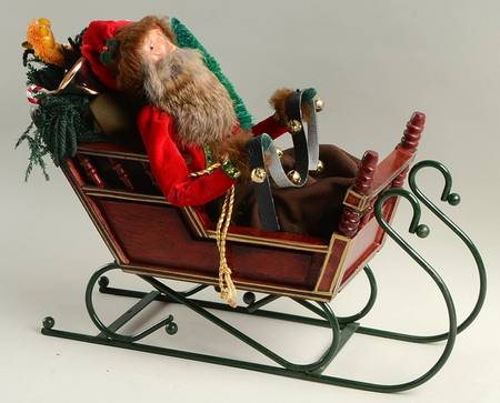 Santas of the World Dyedt Moroz-In Sleigh With Sleigh Bells - No Box