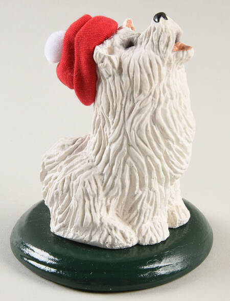 Singing Dogs West Highland With Santa's Hat - No Box