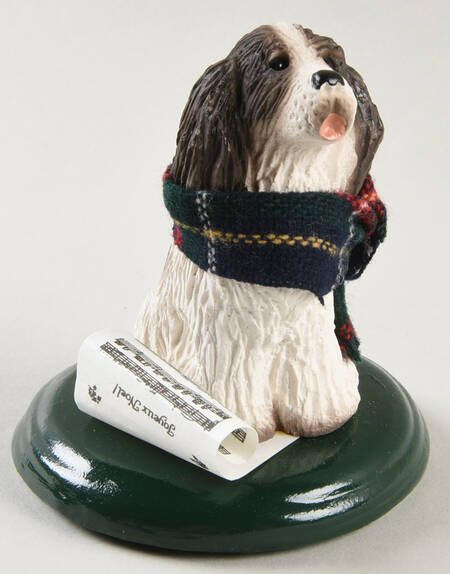 Singing Dogs Springer Spaniel W/ Plaid Scarf - No Box