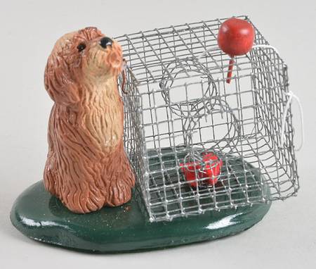 Singing Dogs Brown Dog With Hamster Cage - No Box