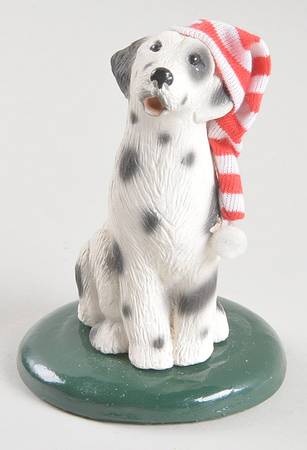 Singing Dogs Dalmatian With Red & White Hat - No Box