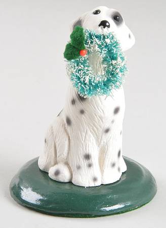 Singing Dogs Dalmatian With Wreath In Mouth - No Box