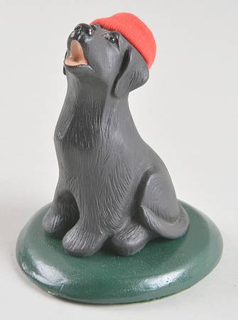 Singing Dogs Black Labrador With Red Hat - No Box