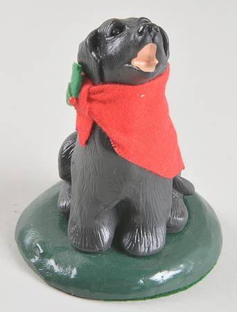 Singing Dogs Black Labrador With Red Bow - No Box