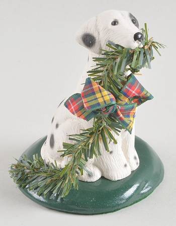 Singing Dogs Dalmatian With Garland - No Box
