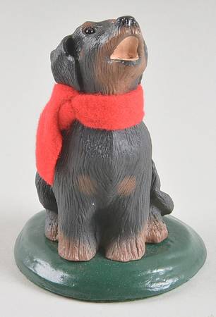 Singing Dogs Rottweiler With Red Bow - No Box