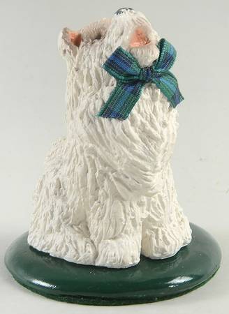Singing Dogs West Highland With Green Bow - No Box