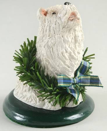 Singing Dogs West Highland With Wreath - No Box