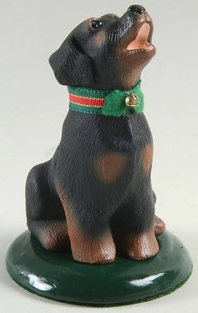 Singing Dogs Rottweiler With Christmas Collar - No Box