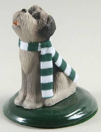 Singing Dogs Dog With Green & White Scarf - No Box