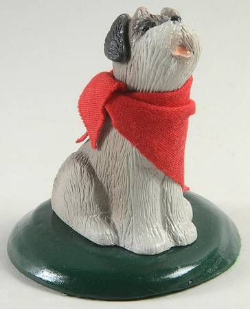 Singing Dogs Grey Dog With Red Bow - No Box