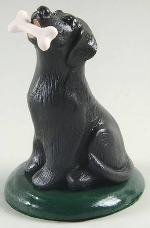 Singing Dogs Black Labrador With Bone - No Box