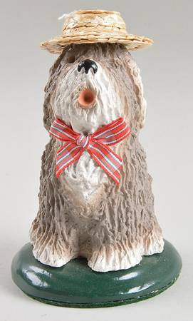 Singing Dogs Old English Sheepdog With Straw Hat - No Box