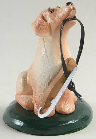 Singing Dogs Yellow Labrador With Wood Skates - No Box