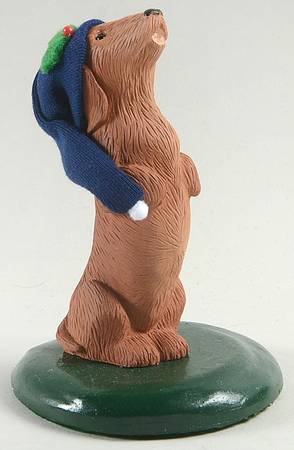 Singing Dogs Dachshund With Blue Hat - No Box