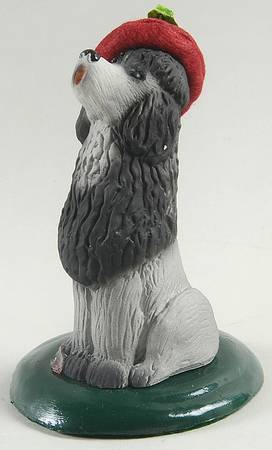 Singing Dogs Poodle With Burgundy Hat - No Box