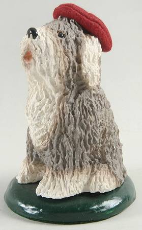 Singing Dogs Old English Sheepdog With Burgundy Hat - No Box
