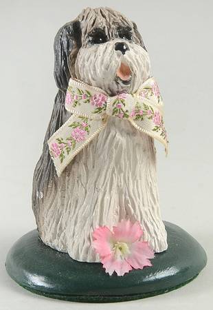 Singing Dogs Old English Sheepdog With Flower - No Box