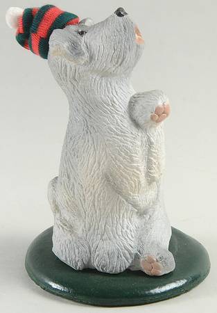 Singing Dogs Grey Dog With Red & Green Hat - No Box