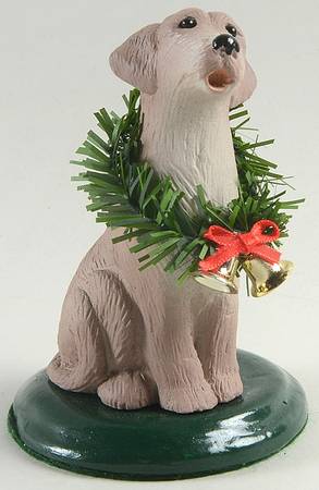 Singing Dogs Grey Dog With Wreath & Bells - No Box