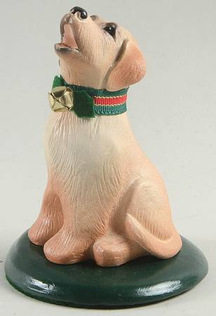 Singing Dogs Yellow Labrador With Jingle Bell - No Box