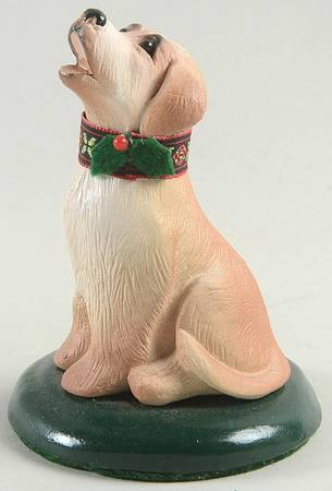 Singing Dogs Yellow Labrador With Christmas Collar - No Box