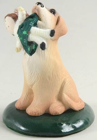 Singing Dogs Yellow Labrador With Doll - No Box