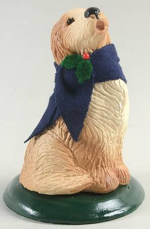 Singing Dogs Golden Retriever With Blue Bow - No Box