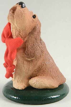 Singing Dogs Bloodhound With Red Bow - No Box
