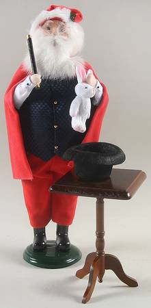 Santa & Mrs Claus Magician Santa With Stand - No Box