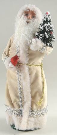 Santa & Mrs Claus Victorian Santa With Cardinal  And Tree - No Box