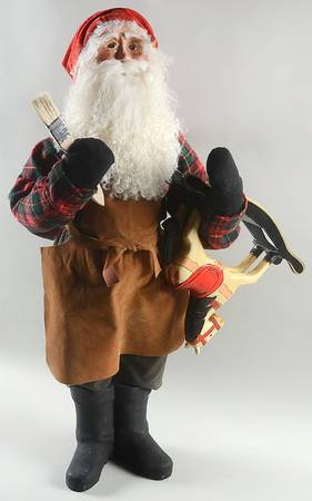 Fireside Display Workshop Santa With Rocking Horse - No Box