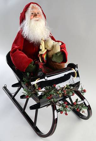 Fireside Display Santa In Sleigh - Red - No Box