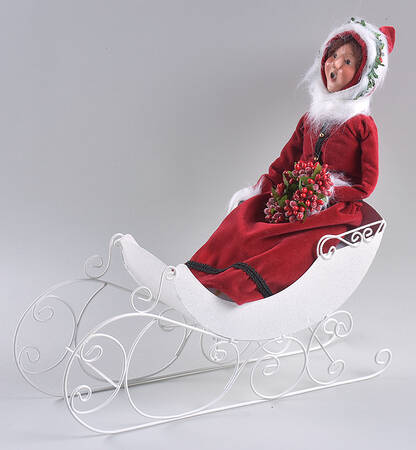 Winter Outdoor Activities Woman In Sleigh - No Box