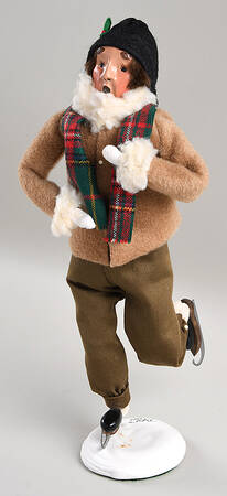 Winter Outdoor Activities Skater-Man Tan Coat, Paid Scraf - No Box