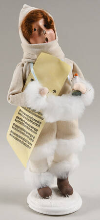 Winter Outdoor Activities Girl With Candle-Cream Snowsuit - No Box