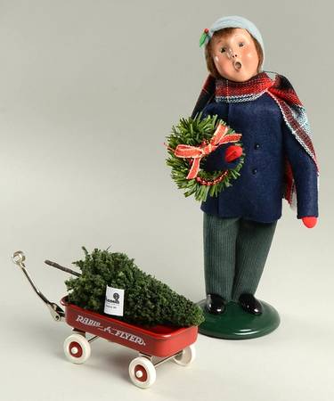 Christmas Store Exclusives Boy With Wagon & Tree - No Box