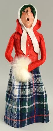 Christmas Store Exclusives Woman With White Muff-Bumpy Base - No Box