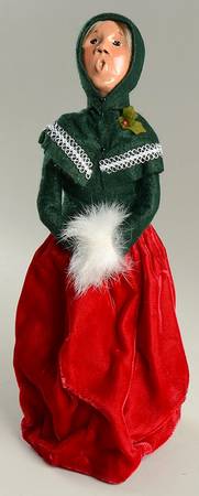 Christmas Store Exclusives Woman In Red Velvet Skirt-Bumpy Base - No Box