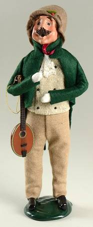Christmas Waits Victorian Man With Mandolin - No Box
