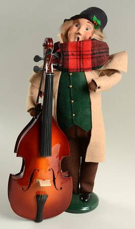 Christmas Waits Man With Double Bass - No Box