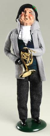 Christmas Waits Victorian Man With French Horn - No Box