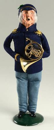 Christmas Waits Man With French Horn-Uniform - No Box