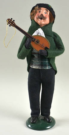 Musicians Man With Guitar-Green Coat - No Box