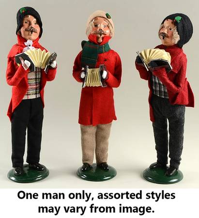 Musicians Man With Accordion-Red Coat - No Box