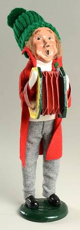 Musicians Man With Accordion-Red Coat - No Box