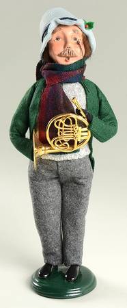 Musicians Man With French Horn-Green Coat - No Box