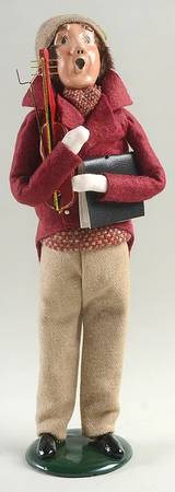Musicians Man With Violin-Red Coat/Tan - No Box