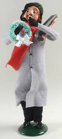 Musicians Man With Clarinet And Wreath-Grey Coat - No Box