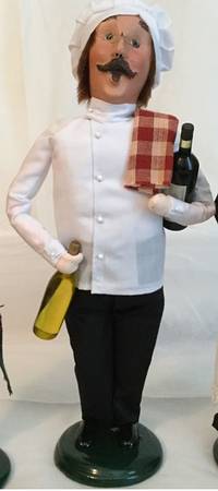 Chefs Chef With Wine-Black Pants - No Box